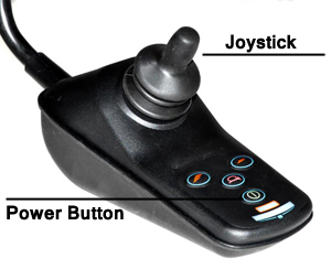 unlocking power wheelchair joysticks
